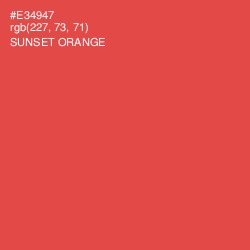 #E34947 - Sunset Orange Color Image